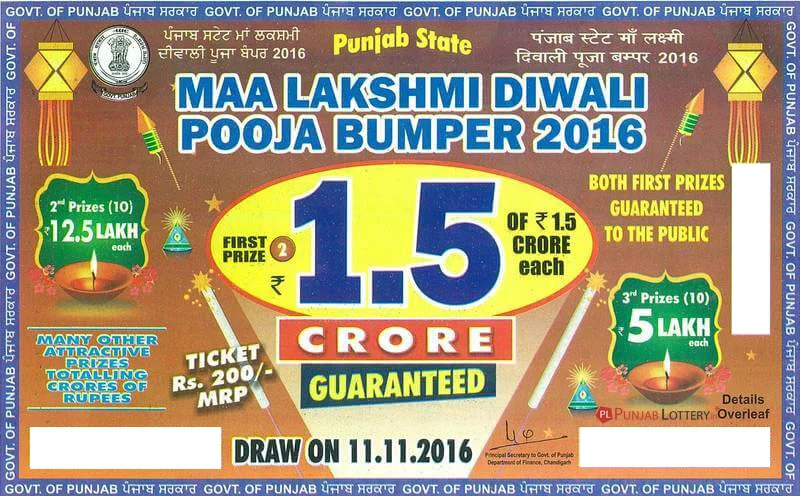 punjab state lottery bumper diwali 2016 Punjab State